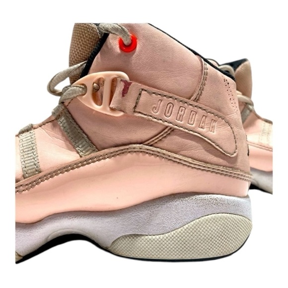 Kids Air Jordan Six Rings Pink Basketball Sneakers - Picture 4 of 8
